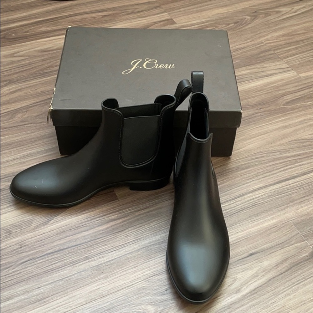 NWT J. Crew rubber Chelsea rain boots